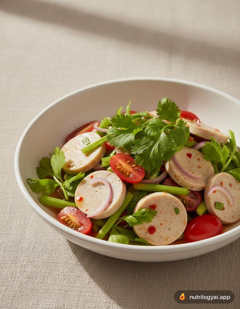 Yum Moo Yor (Salade épicée de saucisse de porc thaïlandaise)