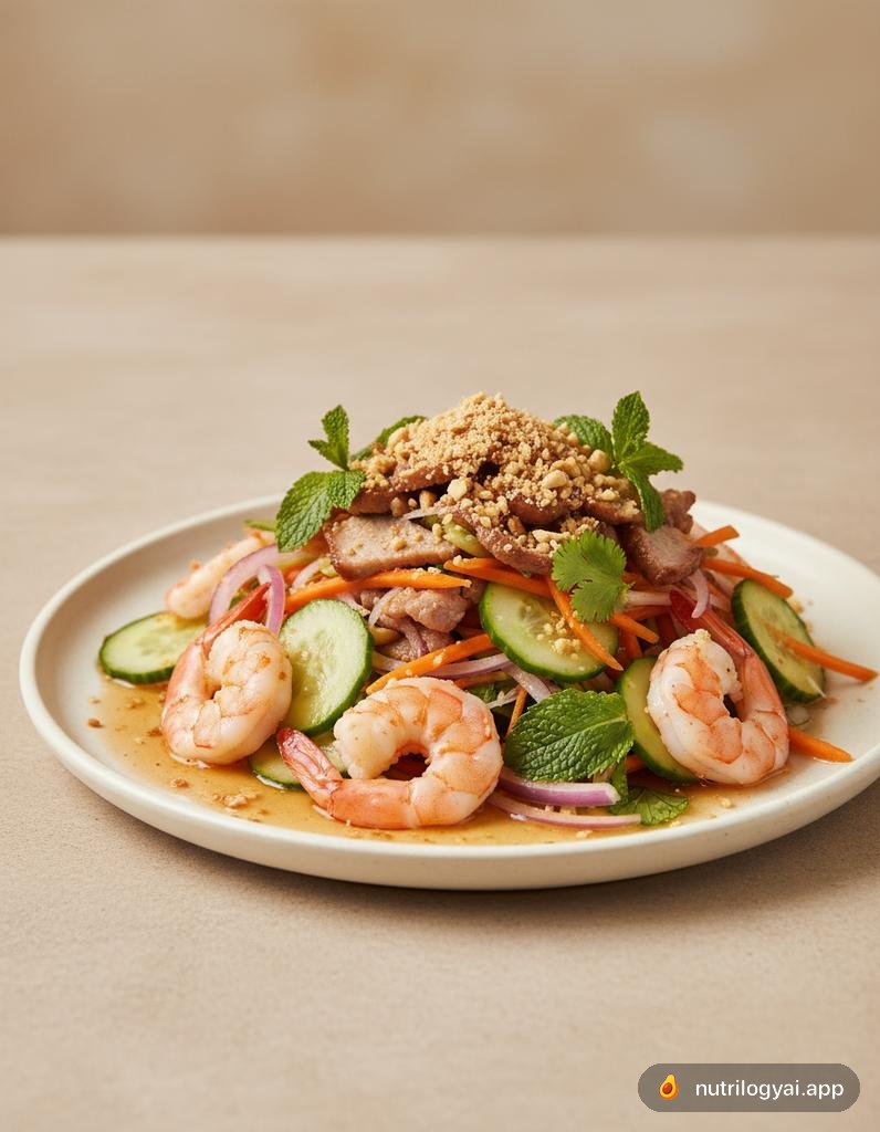 Salade vietnamienne de crevettes (Goi Tom)