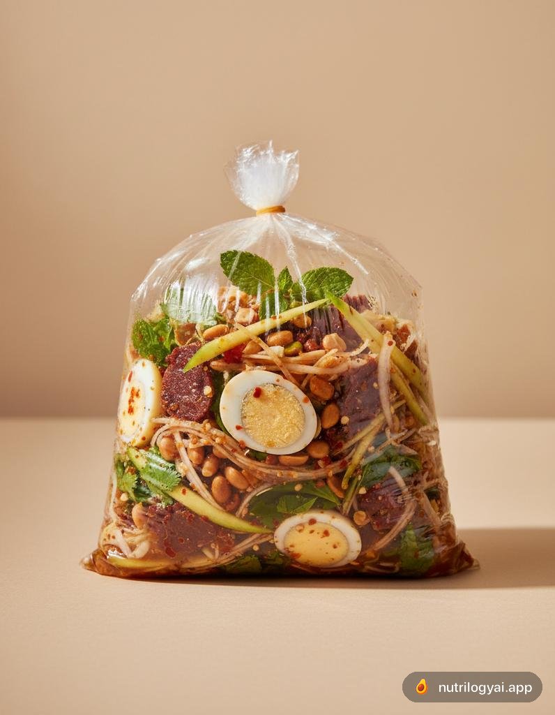 Bánh Tráng Trộn (Ensalada de papel de arroz mezclado)