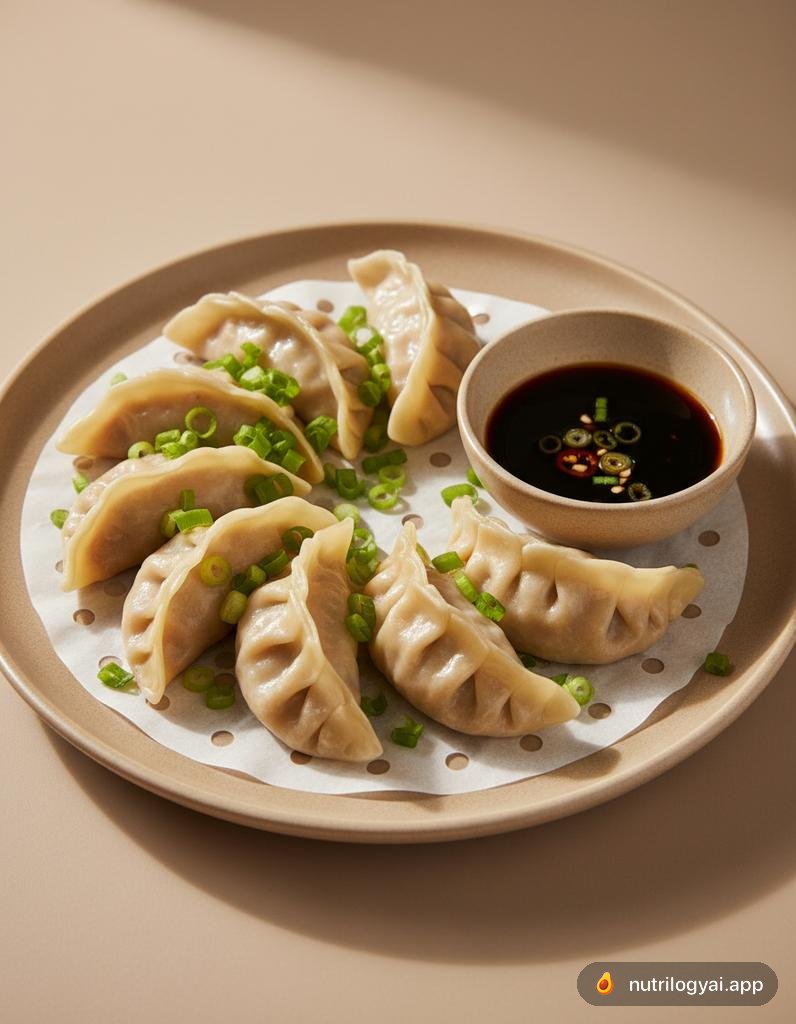 स्टीम्ड चिकन ग्योज़ा