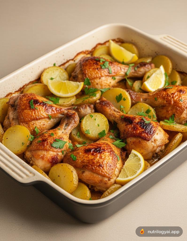 Siniyet Batata (Assado de Frango e Batata Palestino)