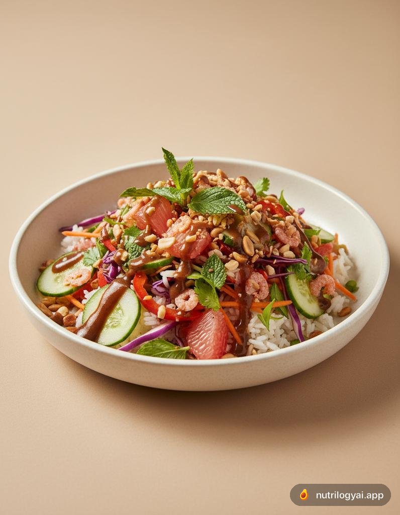 Khao Yam (Salada de arroz do sul da Tailândia)