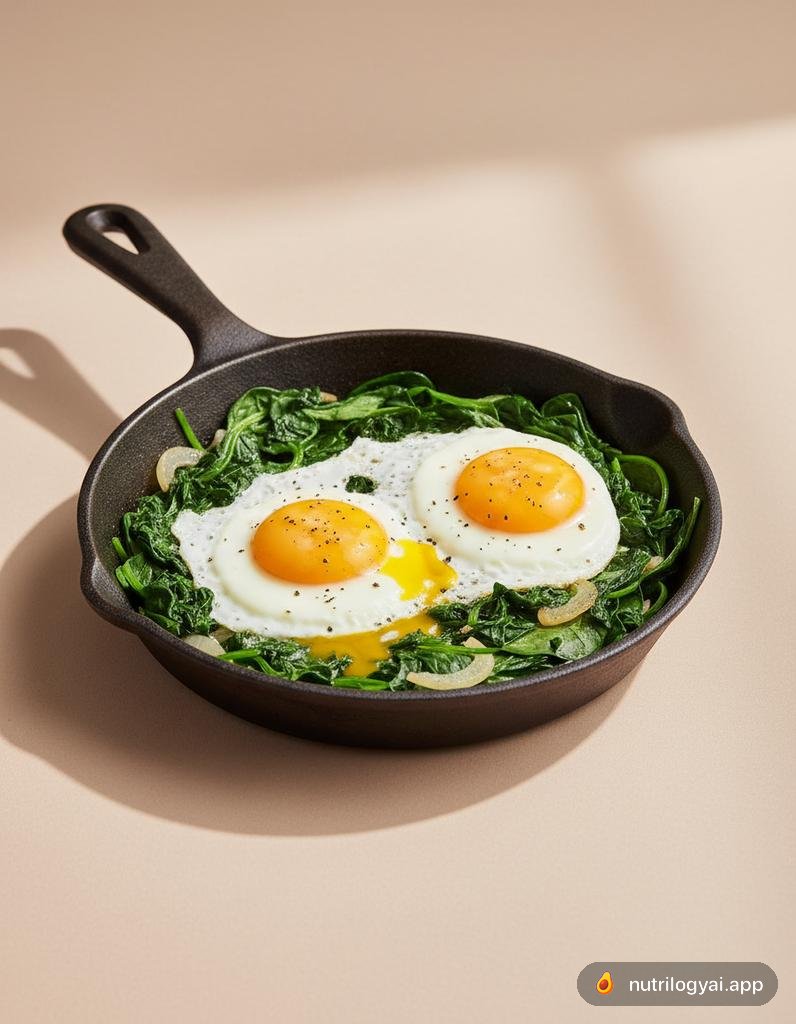 Espinacas con huevos (Ispanakli Yumurta)