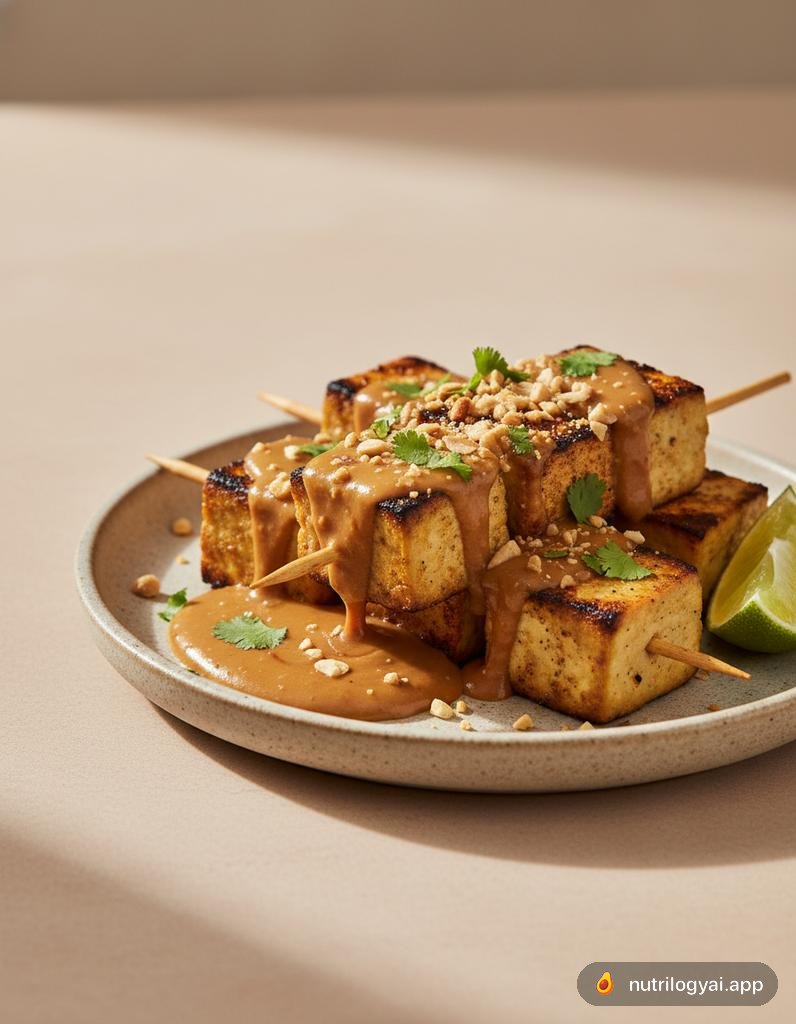 Tofu Satay z sosem orzechowym