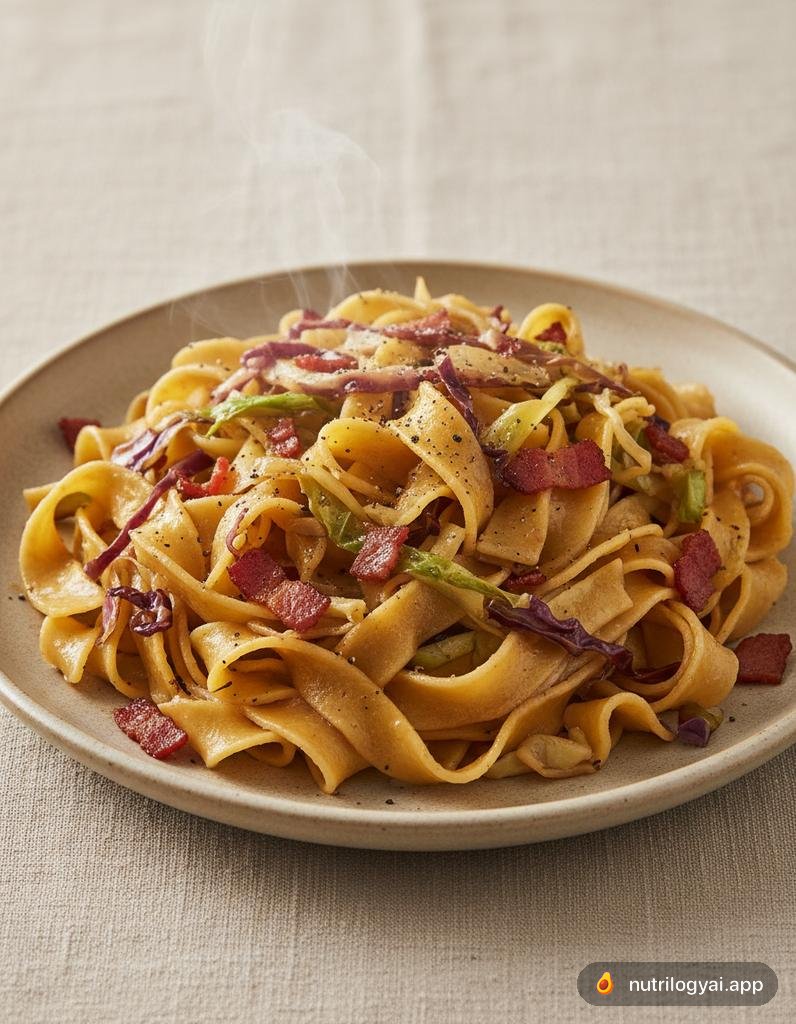 Haluschki (Krautschupfnudeln mit Speck)