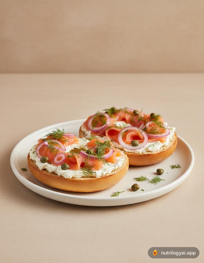 Salmon Cream Cheese Bagel