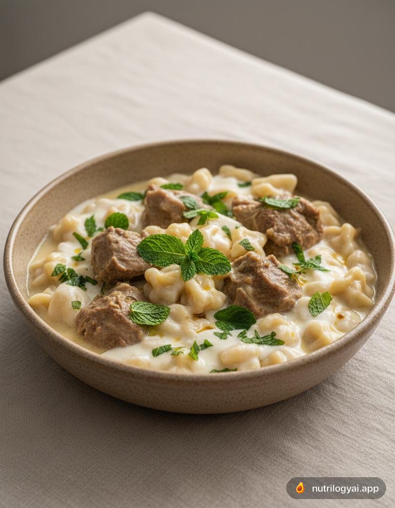 Matazeez (Stufato palestinese di agnello, yogurt e gnocchi)