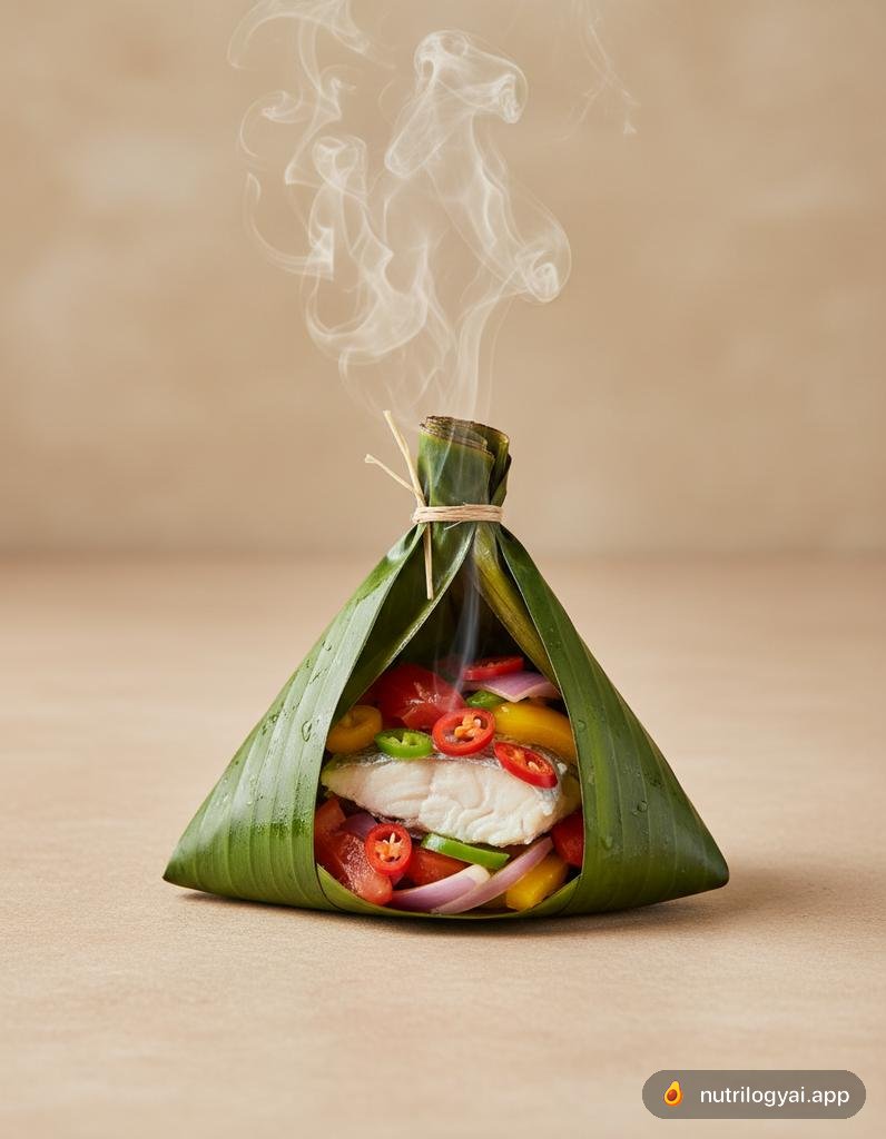 Liboke de Poisson (Poisson à la vapeur dans des feuilles de bananier)