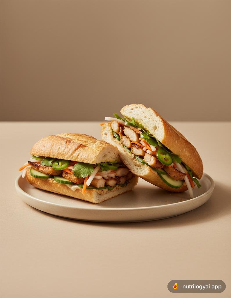 Banh Mi di pollo al lemongrass