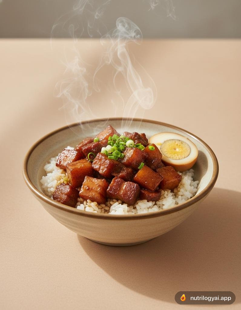Arroz con carne de cerdo estofada