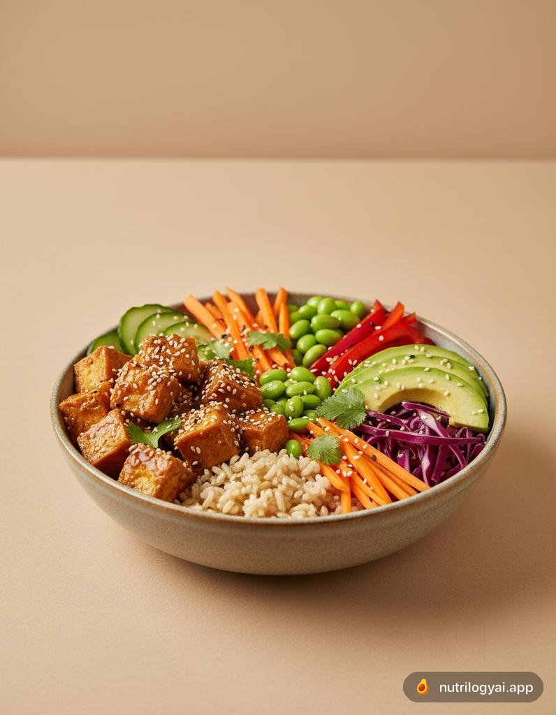Peanut Tofu Buddha Bowl