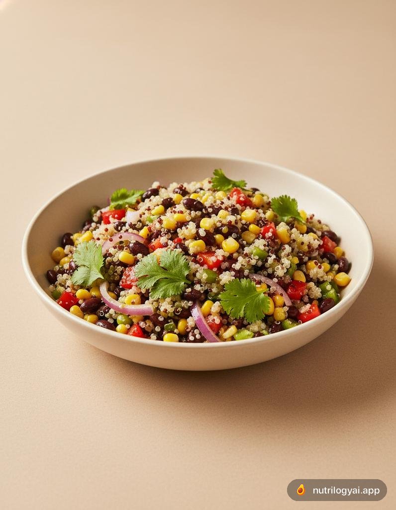 Quinoa-Salat mit schwarzen Bohnen