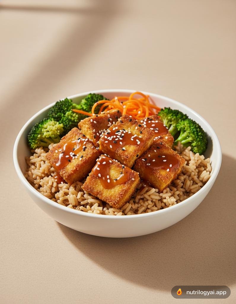 Ciotola di tofu teriyaki