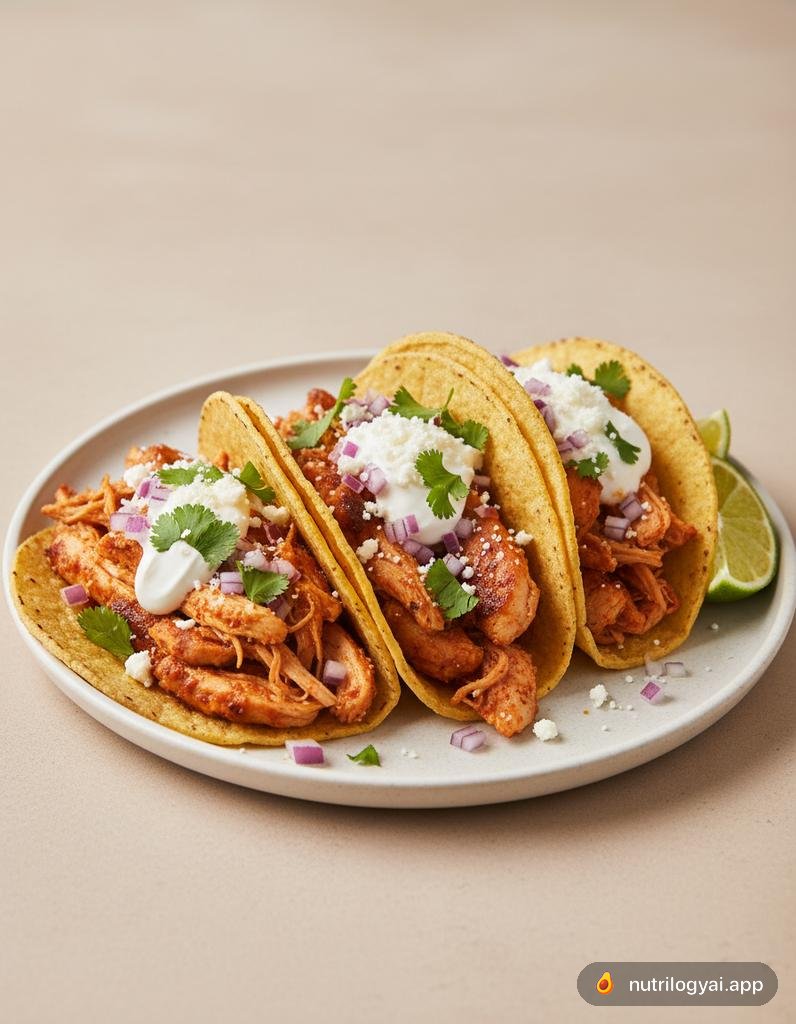 Tacos di pollo sfilacciato