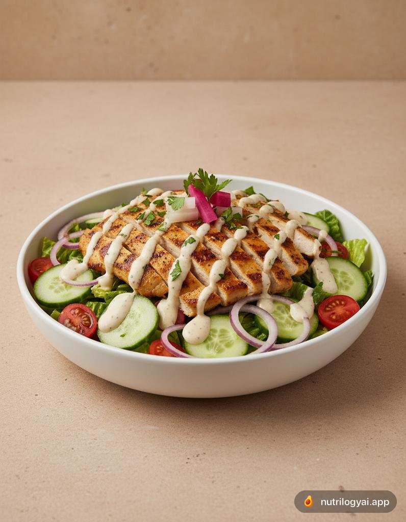 Salada de Shawarma de Frango