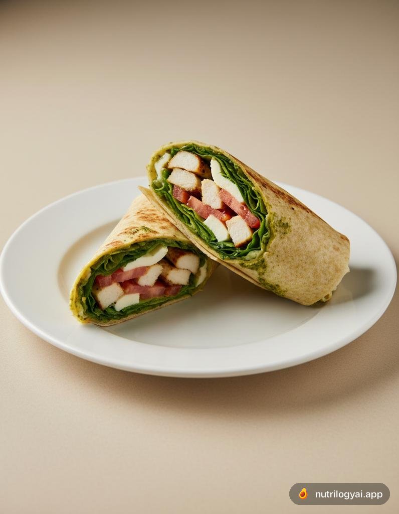 Wrap di Pollo al Pesto di Basilico