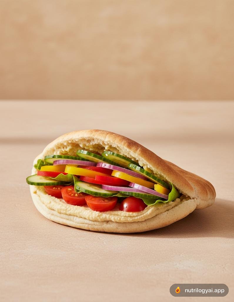 Gemüse-Hummus-Pita