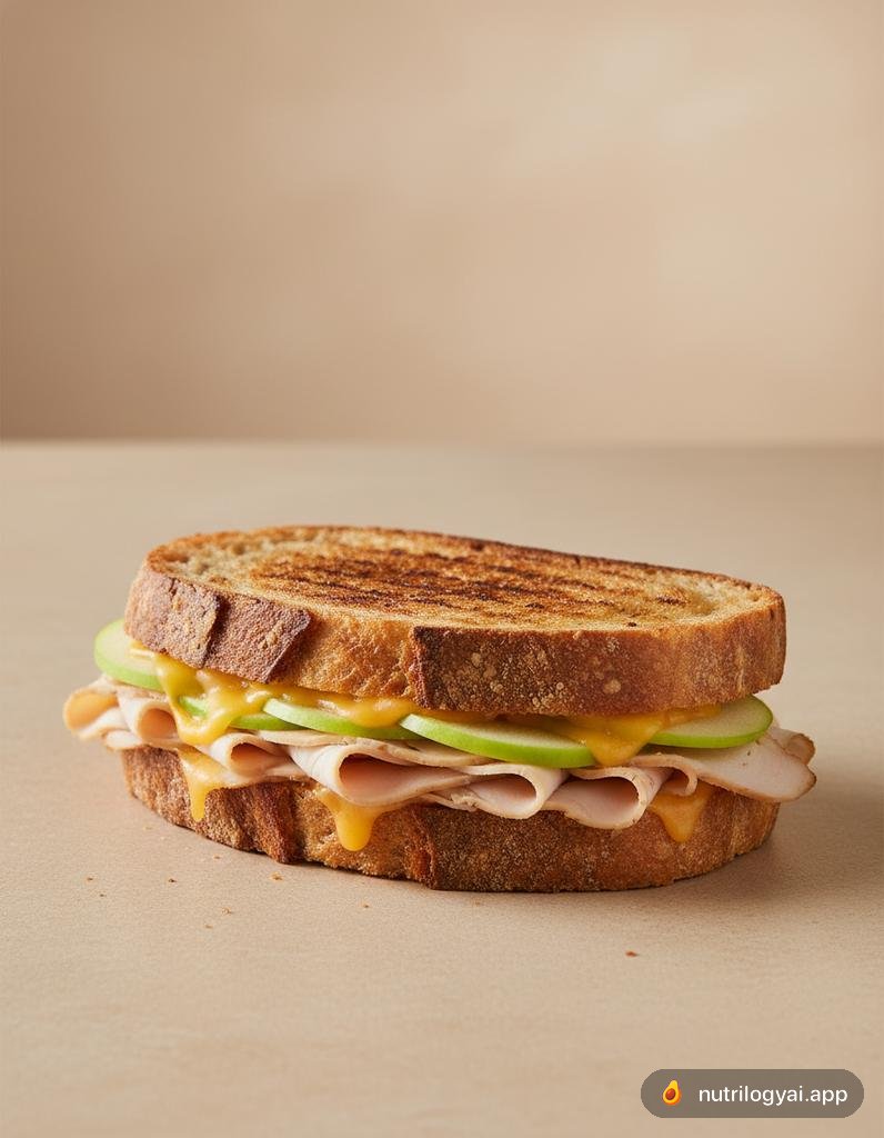 Panini mit Pute, Apfel und Cheddar