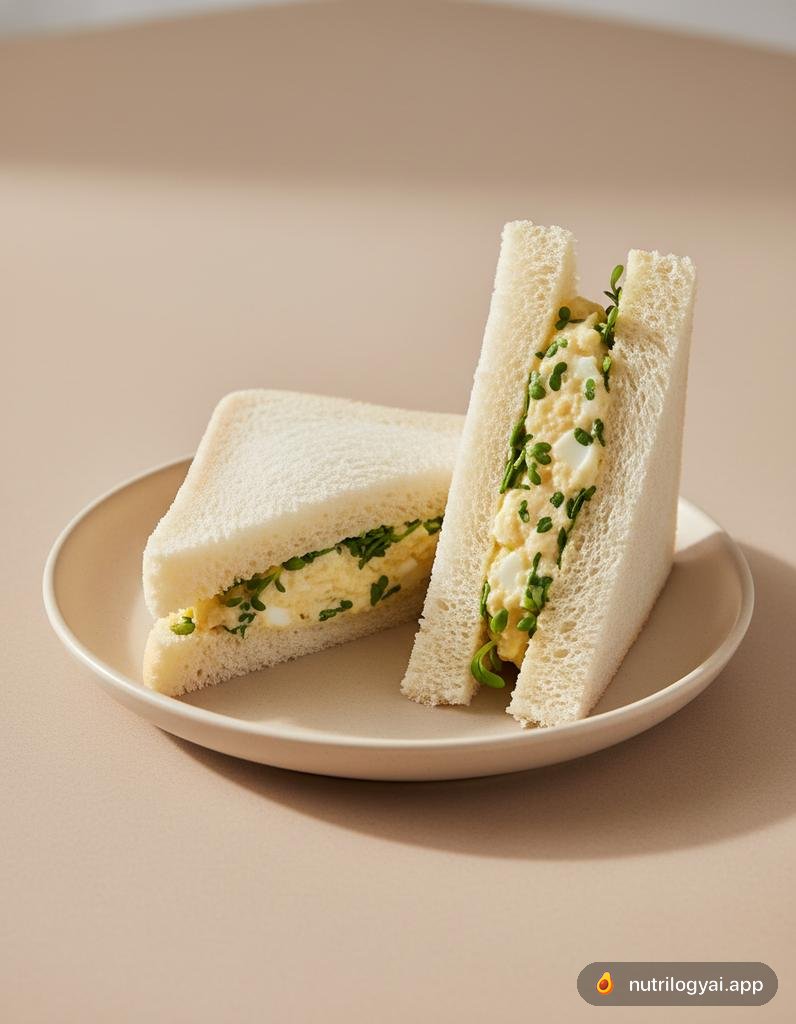 Panino con uova e crescione