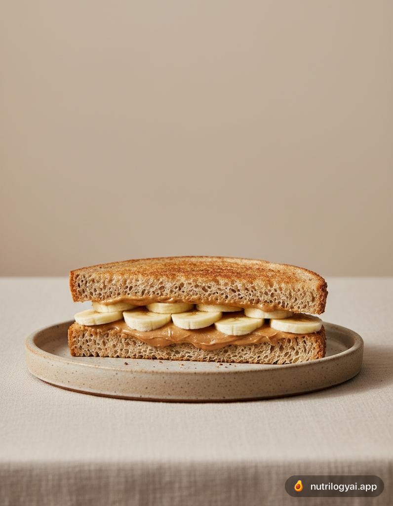 Sandwich con burro di mandorle e banana